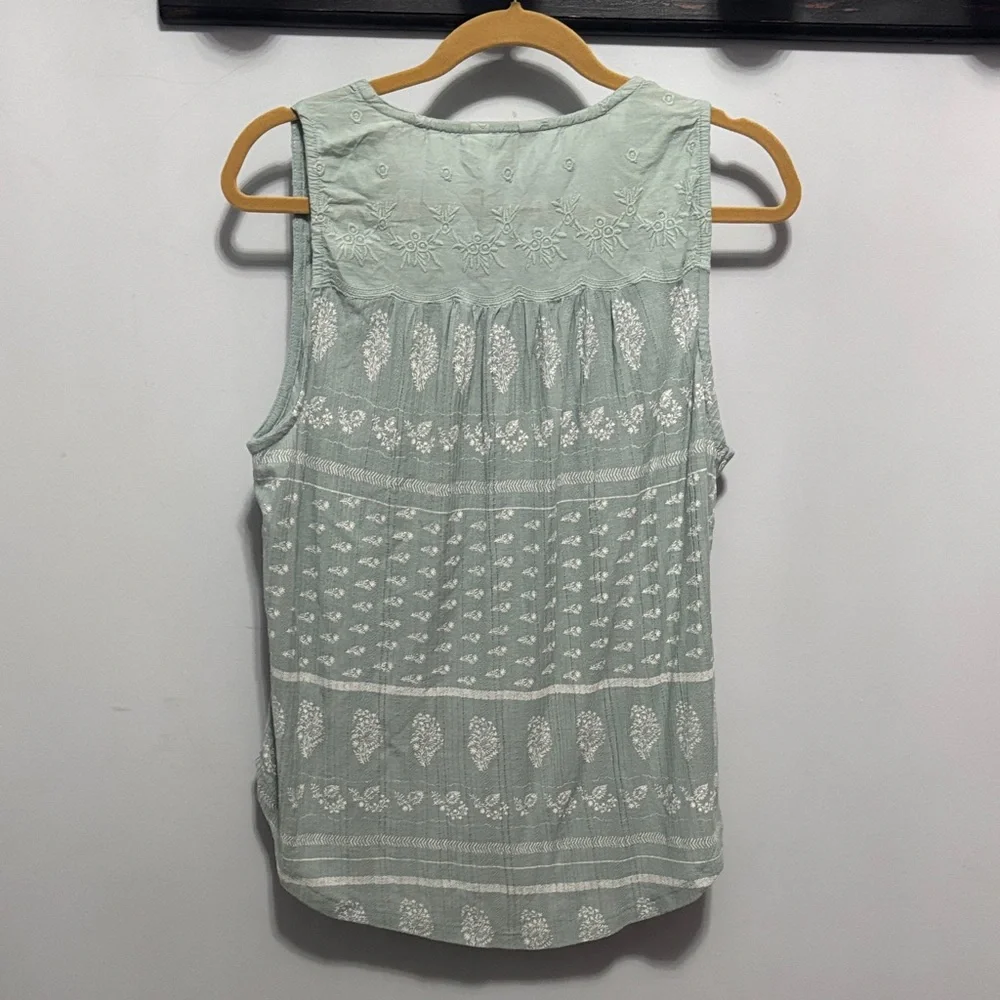Women's lucky Brand Sleeveless Top - Light Green knit - Picture 4 of 5